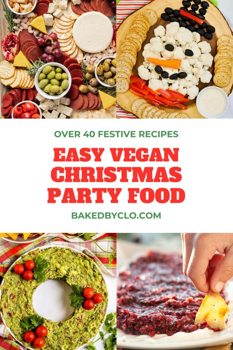 Vegan Christmas Snacks For Party, Vegan Christmas Finger Food, Vegetarian Xmas Recipes, Vegan Christmas Recipes Appetizers, Christmas Vegan Appetizers, Vegan Christmas Party Food, Vegan Holiday Appetizers, Christmas Buffet Food, Vegan Christmas Appetizers