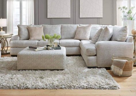 Off White Sectional, Beige Sectional Living Room, White Sectional Couch, Modern Couch Sectional, Sectional Sofa Sale, Comfy Sectional, White Sectional Sofa, White Sectional, Room View