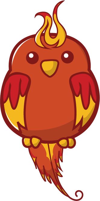 Cute Phoenix Cartoon- Character Design-Nicole English Cute Phoenix Drawing, Phoenix Drawings, Phoenix Story, Phoenix Cartoon, Nicole English, Phoenix Drawing, Yearbook Staff, Phoenix Images, Keychain Ideas