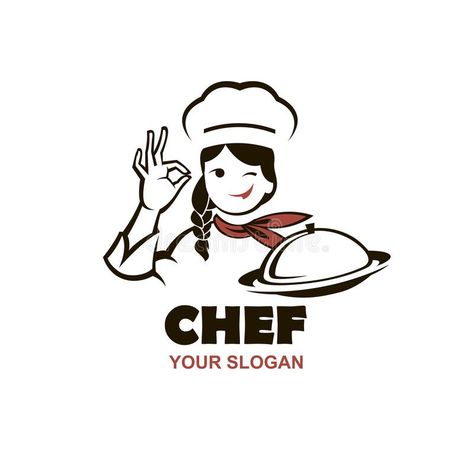 Sambal Logo, Curry Logo, Chef Woman, Logo Design Women, Cooking Logo, Lady Logo, Chef Logo, Kitchen Logo, Woman Design