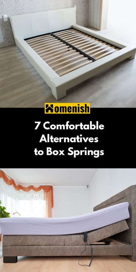 When it comes to a good night’s sleep, most of us are used to lying on a box spring and mattress. However, there are better bed foundation alternatives that offer more support, comfort, and health benefits. It’s all about trying out the other options to see which one feels best for you. Box Spring Alternative Diy, No Box Spring Bed Ideas, Diy Box Spring, Box Spring Alternative, Bed Alternatives, Box Spring And Mattress, Most Comfortable Bed, Foldable Mattress, Adjustable Bed Frame