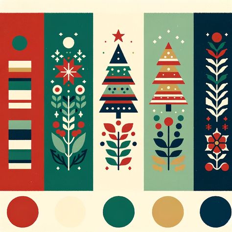 Nordic Christmas Color Palette, Mid Century Modern Christmas Color Palette, Nontraditional Christmas Colors, Scandinavian Christmas Color Palette, Christmas Pantone Colour Palettes, Holiday Colour Palette, Christmas Green Color Palette, Blue Christmas Palette, Vintage Christmas Colour Palette