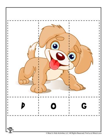 Printable Animal Spelling Puzzles | Woo! Jr. Kids Activities : Children's Publishing Animal Puzzle Printable, Kindergarten Puzzles, Community Helpers Preschool Activities, Preschool Puzzles, Dog Printable, Animal Activities For Kids, Printable Puzzles For Kids, Puzzle For Kids, Kids Worksheets Preschool