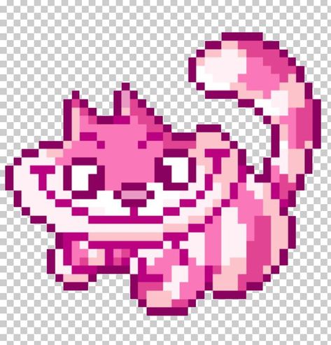 Queen Of Hearts Pixel Art, Lucky Cat Pixel Art, Cheshire Cat Pixel Art, Alice In Wonderland Pixel Art, Pixel Art Grid Small, Wonderland Minecraft, Pixel Art Small, Cat Pixel Art, Alice Alice In Wonderland