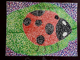 ART with Mrs. Garrett!: 6th Grade Pointillism Animals Pointilism Art Ideas, Pointilism Art, Pointalism Art, Art Ideas Easy, Classe D'art, 8th Grade Art, Middle School Art Projects, Stippling Art, 6th Grade Art