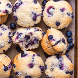 Blueberry Muffins - The First Year Almond Flour Blueberry Muffins, Bakery Style Blueberry Muffins, Blueberry Muffin Recipe, Gluten Free Blueberry Muffins, Homemade Blueberry Muffins, Easy Blueberry Muffins, Best Blueberry Muffins, Bakery Style Muffins, Muffin Recipes Blueberry