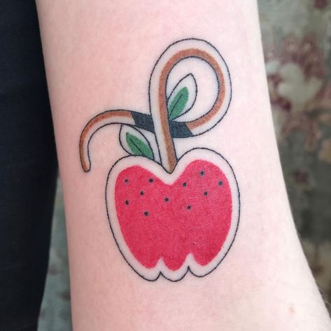 Handpoked Tattoos by Gossamer on Instagram: “🍎🍎🍎HANDPOKED🍎🍎🍎APPLE for Juliet❤️ thank you so much! Completed @somewhere.nyc . . . . #tattoo #tattoos #handpokedtattoo #handpoke…” Nyc Tattoo, Hand Poked Tattoo, Hand Poke, Infinity Tattoo, Thank You So Much, Thank You, Tattoos, On Instagram, Instagram