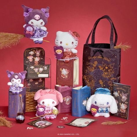 #sanrio #harrypotter #wizardry #wizardingworld #mymelody #kuromi #cinnamoroll #hellokitty #merchandise #merch #hermionegranger Kuromi Merch, Hello Kitty Bow, Flying Unicorn, Kuromi Cinnamoroll, Angel Cat, Unicorn Tshirt, Hello Kitty Items, Retro Logo, Little Twin Stars