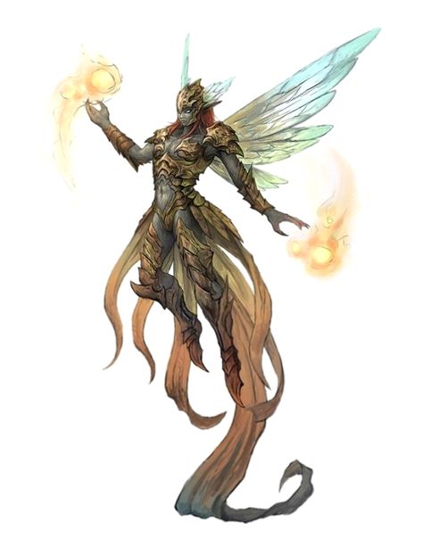 Female Pixie Sorcerer - Pathfinder PFRPG DND D&D 3.5 5th ed d20 fantasy Beast Creature, Fantasy Beasts, Fantasy Races, Concept Art Character, Dnd Art, Fantasy Monster, Mystical Creatures, Monster Art, Fantasy Games