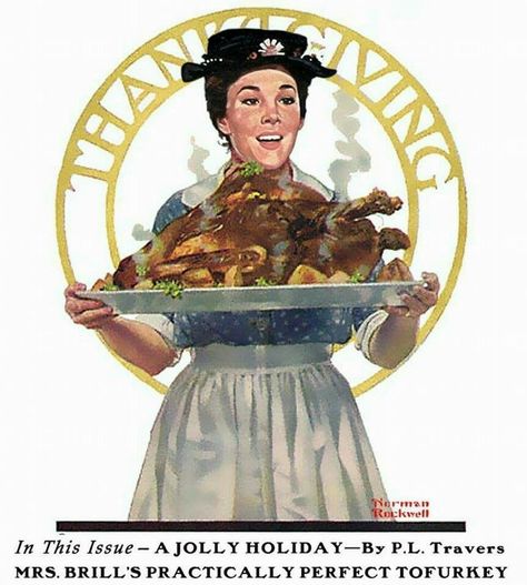 Mary Poppins Norman Rockwell Thanksgiving, Thanksgiving History, Norman Rockwell Art, Rockwell Paintings, Norman Rockwell Paintings, Thanksgiving Pictures, Thanksgiving Images, Thanksgiving Art, Vintage Thanksgiving