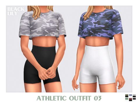 The Sims Resource - Athletic Outfit 03 Sims 4 Athletic Wear, Sims 4 Cc Athletic Wear, Athletic Outfit, Free Sims 4, Soccer Outfits, Sims 4 Teen, Sims 4 Mods Clothes, Cc Sims, Sims 4 Clothing