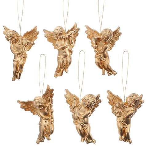 PRICES MAY VARY. 30Pcs Christmas Angel Ornament Mini Angel Cherub Christmas Tree Decorations Miniature Angels Figurine Xmas Hanging Decors for DIY Wedding Party 6cm (Golden). Great Christmas, New Year, birthday for both girls and boys. Adorable design, let the Christmas more lively and funny. Made of material, durable and decorative, eco-friendly and skin-friendly. That can decorate your house and enhance the festive atmosphere, making your Christmas more interesting. Description
Made of materia Xmas Angels, Angel Cherub, Christmas Angel Ornaments, Ornament Christmas Tree, Angel Tree, Angel Pendant, Christmas Angel, Angel Figurines, Tree Pendant