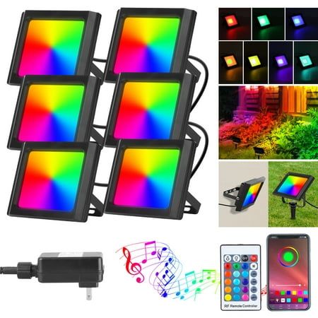 Updated 6 pack 25W LED RGB flood light, including RF remote controls (50 feet maximum control distance), easy to change color/mode of the floodlight. You can use it as led stage lights, up lights, wall light, landscape lighting, landscape spotlights accent lighting. It will make your decoration more perfect. AVV LED Flood Lights can sync its light effects to the beat of music, creating a colorful light feasts with music. 180-degree beam angle landscape lighting, widely used in gardens, courtyard Lighting Landscape, Led Stage Lights, Light Landscape, Landscape Spotlights, Led Stage, Stage Lights, Chopper Motorcycle, Lights Wall, Led Flood Lights