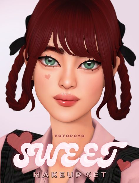 💋 Sweet Makeup Set | Patreon Sweet Makeup, Sims 4 Cheats, Makeup Cc, Sims 4 Cc Makeup, Sims 4 Game Mods, Sims 4 Cc Skin, Sims 4 Gameplay, Sims 4 Characters, Sims 4 Mm