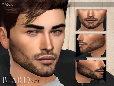 MagicHand's [MH] Beard N01 Mods Sims 4, Sims 4 Men Clothing, Sims 4 Hair Male, Sims 4 Sims, Sims 4 Cc Eyes, Die Sims 4, Sims Packs, Hair Male, Men's Facial Hair