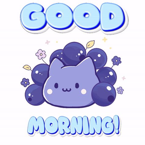 Good Morning Kawaii Sticker - Good morning Kawaii Blue - Discover & Share GIFs Kawaii Good Morning, Good Morning Cute Gif, Good Morning Kawaii, Good Morning Stickers, Morning Stickers, Discord Stickers, Kawaii Blue, Kawaii Sticker, Morning Morning