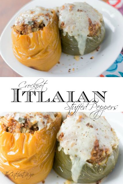 Stuffed Peppers Crockpot, Vegetarian Indian Recipes, Crockpot Stuffing, Crockpot Italian, Italian Stuffed Peppers, Roasted Banana, Stuffed Peppers Recipe, American Dinner, Low Carb Vegetarian Recipes