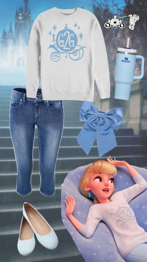 Modern Day Cinderella #ootd #ootdinspo #disney #outfitinspo #cinderella #disneybound Cinderella Disneybound, Modern Day Cinderella, Modern Disney, Disney World Trip, Disney Love, World Traveler, Disney World, Cinderella, Ootd