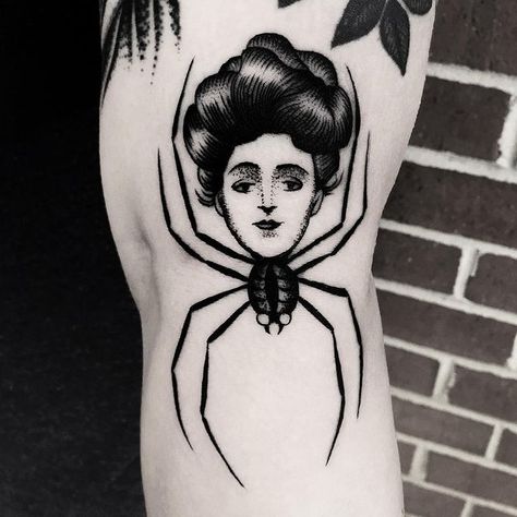 𝐌𝐈𝐊𝐄 𝐀𝐃𝐀𝐌𝐒 on Instagram: “🕷” Spider Lady Tattoo, Spider Lady, Lady Tattoo, Friday The 13th Tattoo, Los Angeles Tattoo, Flash Sheet, Spider Tattoo, Chest Tattoo Men, Dot Work Tattoo