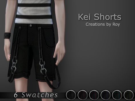 The Sims Resource - Kei Shorts Sims 4 Cc Goth, Goth Male, Ts4 Clothes, Male Sims, Sims 4 Men Clothing, Sims 4 Male Clothes, Cc Folder, Sims Clothes, Alt Clothes