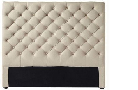 Thinking of making this headboard a DIY project via directions from http://littlegreennotebook.blogspot.com/2012/02/diy-tufted-headboard.html Diamond Tufted Headboard, Contemporary Headboards, Classic French Style, Modern Headboard, Tufted Bed, Hill Interiors, Diy Headboards, Padded Headboard, Beds And Headboards