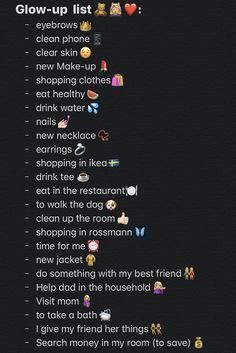 Glowup List, Glowup Checklist, Glowup Tiktok, Beauty Routine Weekly, 1000 Lifehacks, School Routine For Teens, Beauty Routine Checklist, Routine Checklist, Face Care Routine