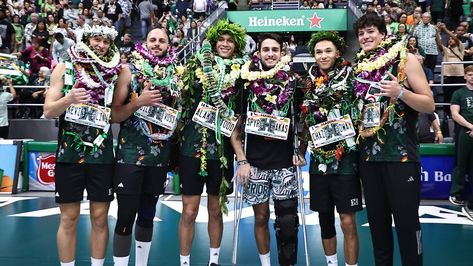 Men’s Volleyball Hangs On For Five-Set Win On Senior Night Uh Manoa, University Of Hawaii At Manoa, Men's Volleyball, Uc Santa Barbara, Mens Volleyball, University Of Hawaii, Goofy Ahh, Senior Night, Volleyball Team