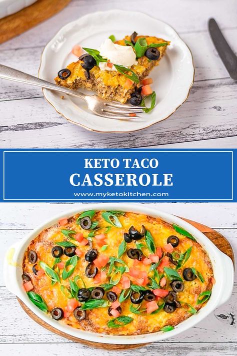 Our Keto Taco Casserole Recipe is the perfect way to use up leftover, or make a quick dinner when there is almost nothing in the fridge. It's gluten free, grain free and low carb. This Mexican beef and egg bake is loaded with great flavors and topped with cheddar cheese. #keto #ketorecipes #myketokitchen #mexican #groundbeefrecipe Low Carb Taco Casserole, Keto Taco Casserole, Healthy Food Branding, Low Carb Taco, Ground Beef Keto Recipes, Casserole Keto, Frozen Cauliflower, Healthy Casserole Recipes, Low Carb Tacos