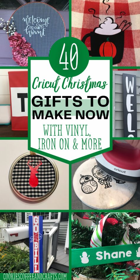 Christmas Gifts Cricut Diy, Easy Diy Cricut Christmas Gifts, Htv Christmas Gifts, Cricut Personalized Christmas Gifts, Diy Cricut Christmas Gifts For Coworkers, Christmas Gift Ideas Using Cricut, Christmas Iron On Ideas, Crichton Christmas Gifts, Diy Teacher Christmas Gifts Cricut