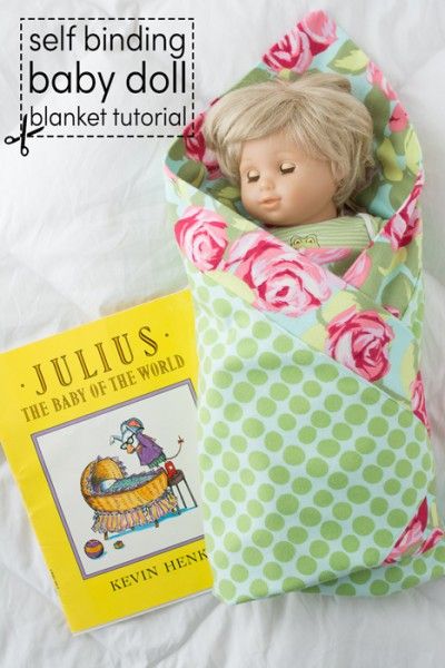 Baby Doll Receiving Blanket Pattern- Polka Dot Chair Blog Doll Blanket, Blanket Tutorial, Preemie Baby, Doll Quilts, Diy Bebe, Craft Kids, Baby Doll Accessories, Beginner Sewing Projects Easy, Baby Doll Clothes