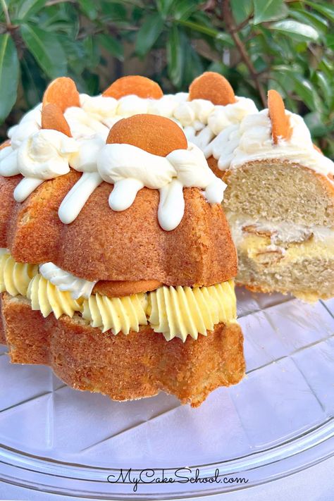 Banana Pudding Bundt Cake Banana Pudding Bundt Cake, Pudding Bundt Cake, Banana Bundt Cake, Banana Bundt, Cake Mixes, Homemade Cake, Bundt Cakes Recipes, Pound Cake Recipes, Banana Recipes