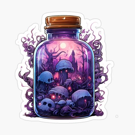 The "Poison Mushroom Potion" sticker collection offers a curated selection of visuals that effortlessly weave the natural world into your surroundings. Elevate your personal items with a touch of intrigue – laptops, journals, water bottles, phone cases, and more. Sticker Collection, Natural World, Sticker Design, Vinyl Sticker, Stuffed Mushrooms, Weaving, Personalized Items