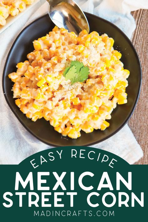 Elote Corn Recipe Crock Pot, Slow Cooker Mexican Street Corn Casserole, Mexican Corn In Crockpot, Street Corn Skillet Pioneer Woman, Mexican Side Dishes Crock Pot, Crock Pot Mexican Corn, Street Corn In Crock Pot, Recipe For Street Corn, Mexican Street Corn Slow Cooker