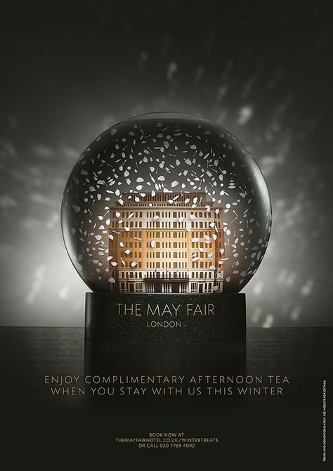 The Mayfair Hotel by Jonathan Knowles Studio , via Behance Luxury Advertising, London Snow, Mayfair Hotel, Hotel Ads, Christmas Advertising, Christmas Ad, Christmas Poster, Modern City, Creative Ads