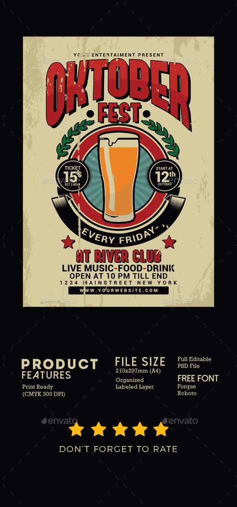 Beer Festival Poster, Festival Flyer, Event Flyer Templates, Event Flyers, Flyer Poster, Beer Festival, Event Flyer, Festival Posters, Poster Invitation