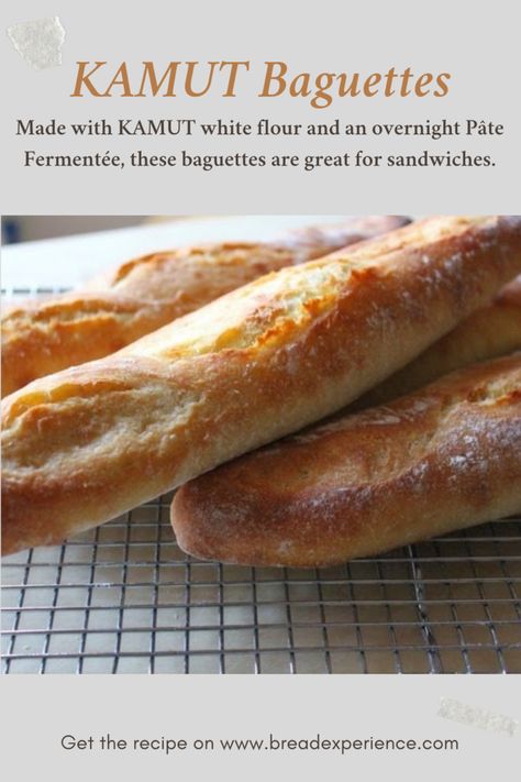 Kamut Baguettes, Kamut Bread Recipes, Kamut Recipes, Kamut Bread, Gf Bread Recipe, Ancient Grains Recipes, Grains Recipes, Kamut Flour, Savoury Bakes