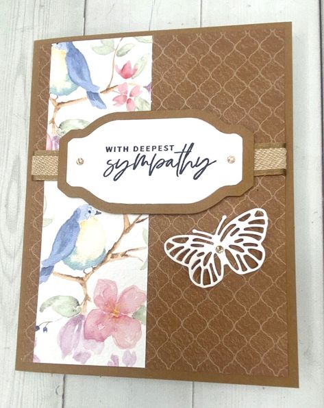 Stampin Up Card Kit With Deepest Sympathy Card Kit Handmade Flight & Airy | eBay High Tide Stampin Up Cards, Stampinup Sympathy Cards, High Tide Stampin Up, With Deepest Sympathy, Stampin Up Card, Homemade Card, Deepest Sympathy, Paper Crafts Card, Sympathy Card