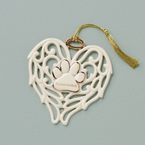 Pay tribute to the memory of a treasured pet with the In Loving Memory Pet Ornament by Lenox. Crafted of durable white ceramic porcelain, this personalized ornament features regal gold accenting throughout. Lenox Ornaments, Friends Drinks, Best Friends For Life, Old Cats, Memorial Ornaments, Christmas Makes, Beloved Dog, Christmas Decorations Ornaments, Animal Ornament