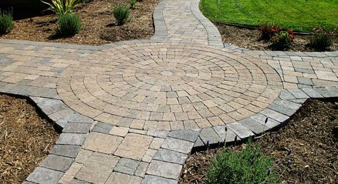 Bella Vista Circle Pattern - Concrete Pavers - RCP Block & Brick Driveway Patio, Paver Patterns, San Diego Home, Interlocking Pavers, Pattern Concrete, Circle Patterns, Paver Designs, Patio Pool, Paver Driveway