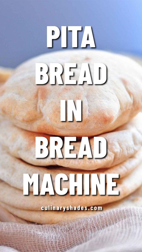 Bread Machine Pita Bread, Bread Dough In Bread Machine, Bread Machine Dough Recipes, Bread Machine Italian Bread, Dough In Bread Machine, Bread In Bread Machine, Bread Machine Banana Bread, Make Pita Bread, Bread Machine Mixes