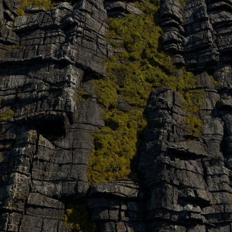 ArtStation - Rocky_Cliff _01, Robert Wilinski Rocky Cliff, Substance Designer, Late Night, Rocky, City Photo, Arch, Castle