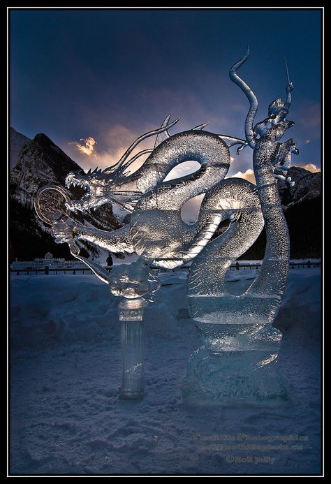 9 Realms, Ice Magic, Ice Carving, Ice Art, Ice Dragon, Ice Sculpture, Snow Sculptures, Snow Art, Dragon Sculpture