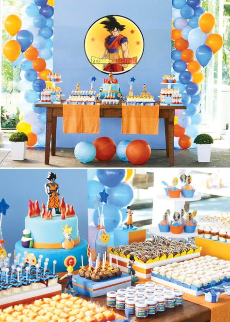 Dragon Ball Z Party, Goku Birthday, Beyblade Birthday, Ball Birthday Parties, Ball Birthday, Party Hostess, 10th Birthday Parties, Boy Birthday Party, 1st Birthday Parties