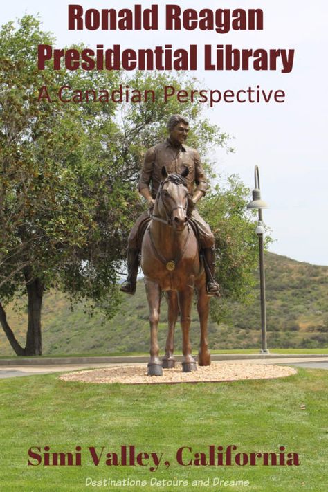 A Canadian perspective on a visit to the Ronald Reagan Presidential Library in Simi Valley, California #California #museum #SimiValley #PresidentialLibrary Simi Valley California, Road Trip Camping, California Missions, Presidential Libraries, California Destinations, California Photos, Simi Valley, Visit California, American Travel