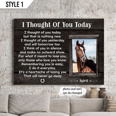 Horse Shadow Box, Horse Poems, Horse Remembrance, Horse Loss, I Thought Of You Today, Thinking Of You Today, Horse Memorial, Nothing New, Custom Horse