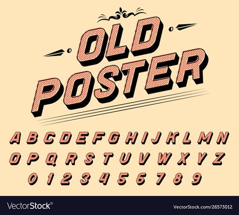 Pop Art Font Alphabet, 80s Font Alphabet, Retro Pop Art Vintage Posters, 90’s Font, Poster Fonts Alphabet, 50s Fonts, 1960s Typography, 80s Lettering, Pop Art Comic Retro