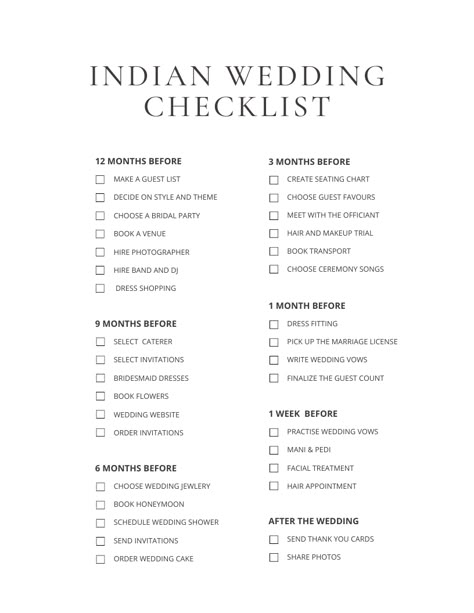 Indian wedding checklist Indian wedding planning guide Traditional Indian wedding customs Modern Indian wedding ideas Checklist for Indian wedding ceremony Indian wedding reception checklist Essential items for Indian wedding Cultural elements for Indian wedding Checklist for Indian wedding attire Indian wedding food and catering checklist Indian wedding photography checklist Indian wedding music and entertainment checklist Indian wedding venue checklist Indian Wedding Planner Checklist, Indian Wedding List Checklist, Indian Wedding Functions List, Indian Wedding Songs List, Indian Wedding Details, Bridal Shopping List Indian, Indian Wedding Venue Ideas, Indian Wedding Food Ideas, Catering Checklist