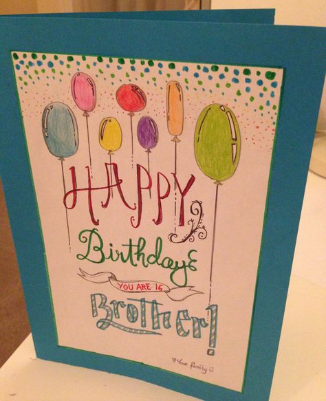 birthday card for brother •by Jeyni Cards For Brother Handmade, Birthday Cards Brother, Diy Birthday Cards For Brother, Cards For Brother, Diy Birthday Cards, Card For Brother, Last Minute Birthday Gifts, Birthday Cards For Brother, Brother Birthday