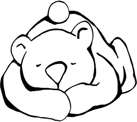 sleeping bear for hibernating craft Hibernation Crafts, Polar Bear Coloring Page, Teddy Bear Coloring Pages, Animals That Hibernate, Bear Template, Bear Sleeping, Storytime Crafts, Baby Polar Bears, Heart Coloring Pages