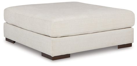 PRICES MAY VARY. Polyester OVERSIZED ACCENT OTTOMAN: Rest and relax in style on this foot stool. With a look and feel inspired by fine menswear, it adds a high-style element to your living room furniture QUALITY MADE: Built with a corner-blocked frame. Polyester upholstery covers a high-resiliency foam cushion. Exposed feet with a faux wood finish top off the look CONTEMPORARY STYLE: The spacious piece has rich textures that are easy on the eyes and a pleasure to touch. Its soft, neutral hue and Oversized Ottoman, Accent Ottoman, Luxury Loft, Living Room Collections, Home Additions, Design Your Dream House, Ashley Furniture, Feel Inspired, Rich Textures